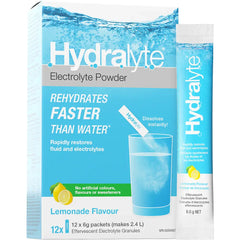 Hydralyte Effervescent Granule Sticks 6g Lemonade -12 Packets