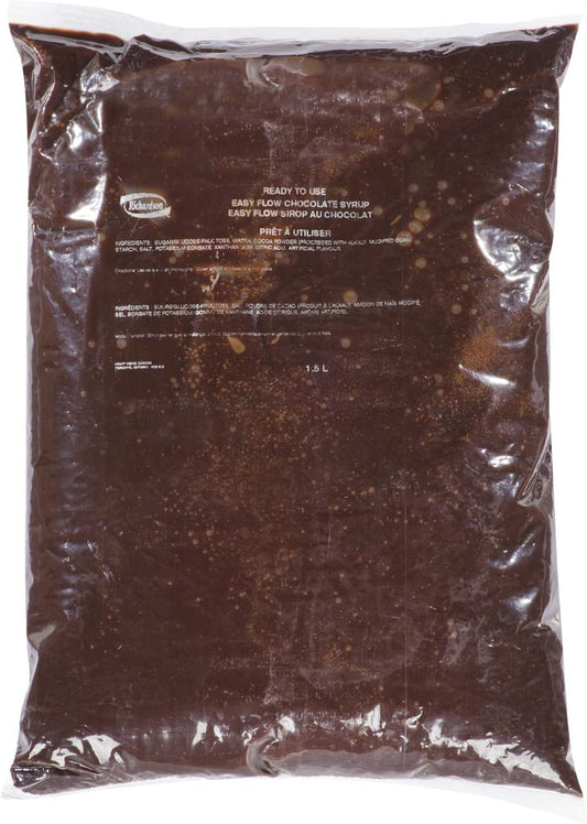 RICHARDSON Easy Flow Chocolate Syrup Dessert Topping, 1.5L Bag