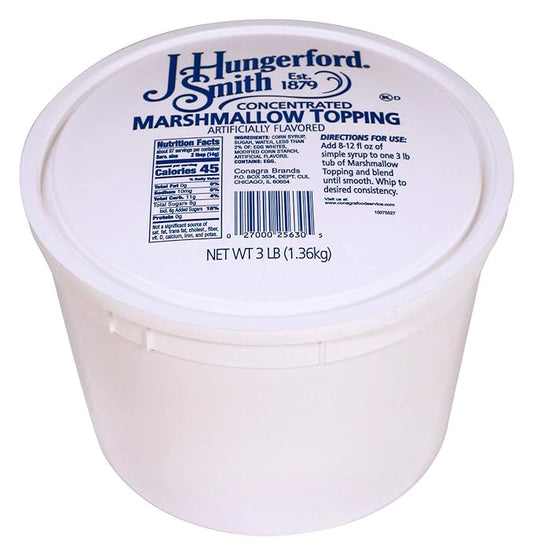 J. Hungerford Smith 3 lb. Marshmallow Concentrate Topping