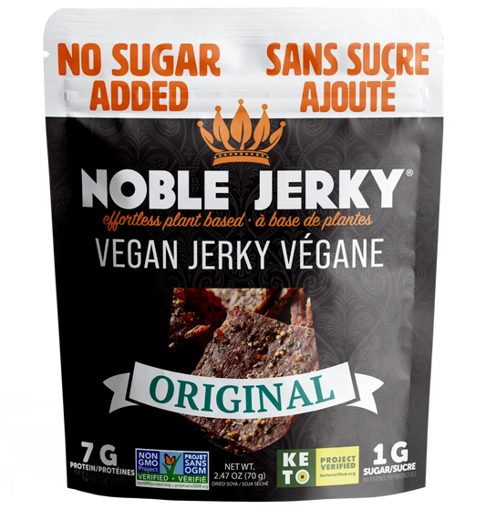 Noble Jerky Vegan Jerky, Original, No Added Sugar | 70g