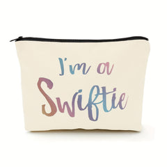 Swiftie Glam" - Taylor Swift Inspired Makeup Bag | Spacious Fan Pouch with Iconic Zip Closure