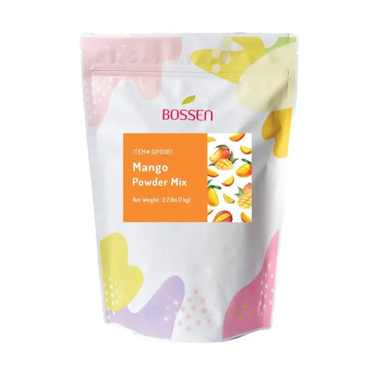 Bossen 2.2 lb. Bubble Tea Mango Powder Mix - Best before food