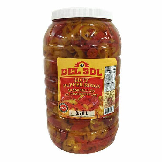 Del Sol Hot Pepper Rings 3.78L/1 Gallon - Best before food