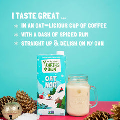 Earth’s Own Oat Milk Oat Nog 946mL Limited Time Only - Best before food