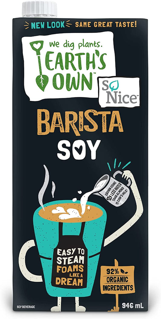 Earth's Own - Soy Milk Barista Blend 946ml/32oz | 12 Pack - Best before food