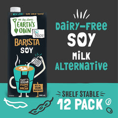 Earth's Own - Soy Milk Barista Blend 946ml/32oz | 12 Pack - Best before food
