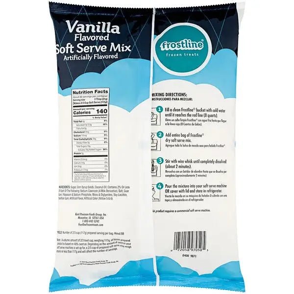 Frostline Soft Serve Ice Cream Mix 6 lbs - Best before food