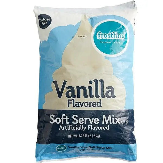 Frostline Soft Serve Ice Cream Mix 6 lbs - Best before food