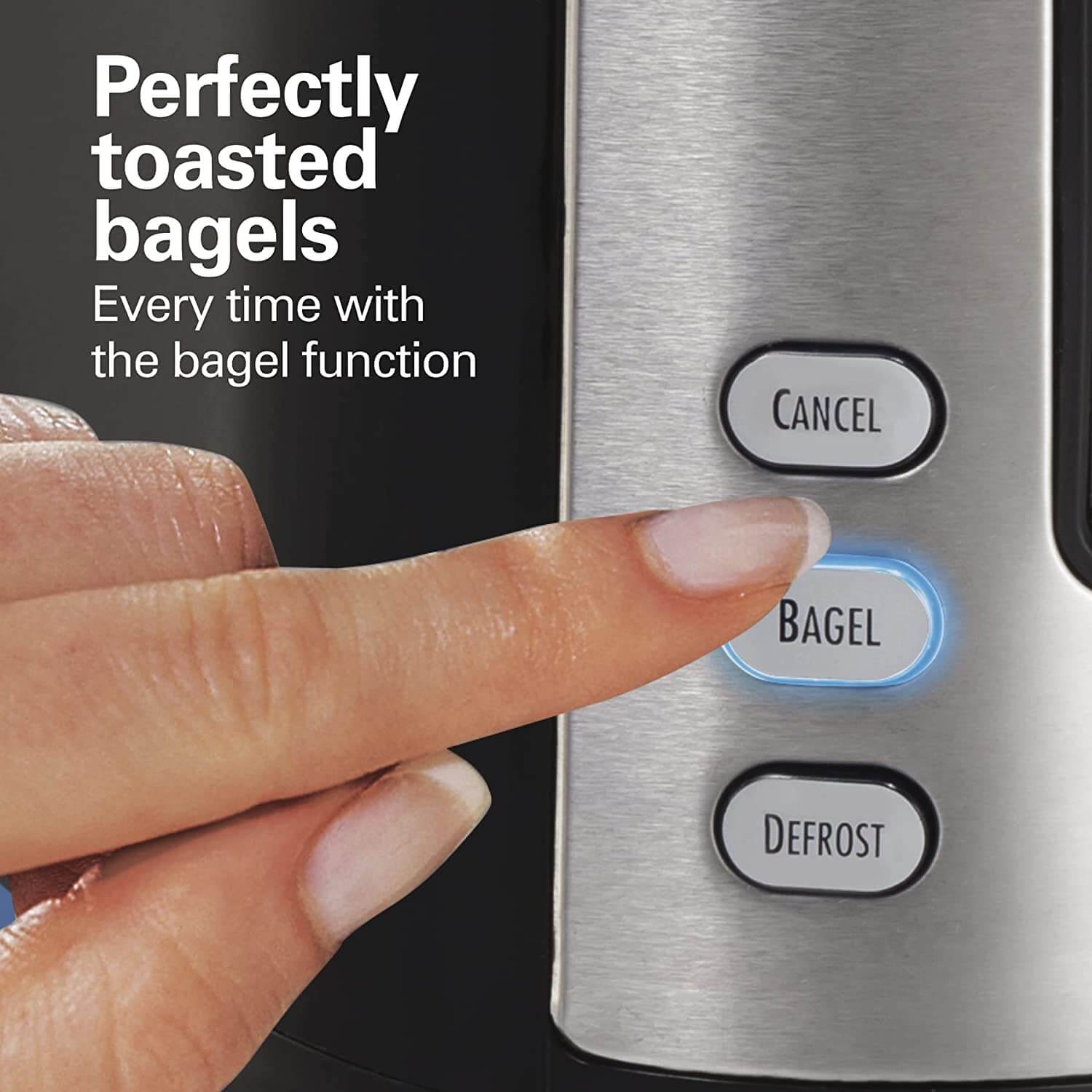 Hamilton Beach Extra Wide 4 Slice Slot Bagel Toaster - Best before food