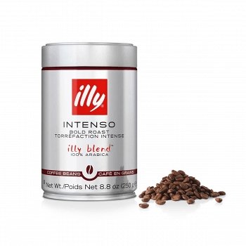 Illy Espresso Whole Beans - Intenso BOLD Roast - Brown Label 250g - Best before food