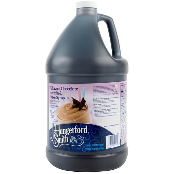 J. Hungerford Smith Fulflavor Chocolate Fountain & Milkshake Syrup- 1 Gallon - Best before food
