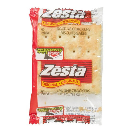 Keebler Zesta Salted Saltine Soda Crackers, Portion | 2UN/Unit, 500 Units/Case - Best before food