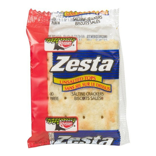Keebler Zesta Saltine Crackers, Unsalted Tops, Portion | 2UN/Unit, 500 Units/Case