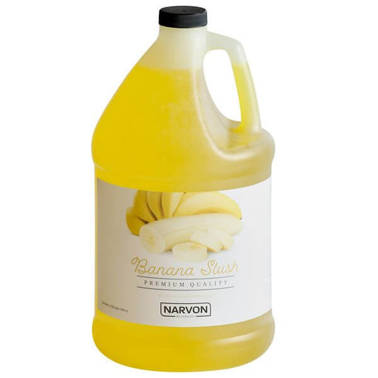 Narvon Banana Slush Syrup 1 Gallon - Best before food