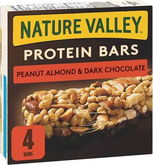NATURE VALLEY Protein Bars Peanut Almond & Dark Chocolate Flavour, 4-Ct 148g - Best before food
