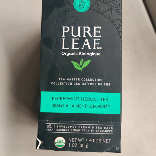 Pure Leaf Organic Peppermint Herbal Tea 30g/1oz - Best before food
