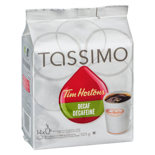 Tassimo Tim Hortons Decaf Coffee T-Discs - 14 Pack - Best before food