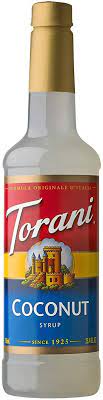 Torani Coconut Flavoring Syrup 750 mL - Best before food