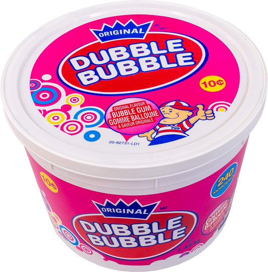 Tub of Dubble Bubble Gum, 1.44 Kg (240 Pieces)