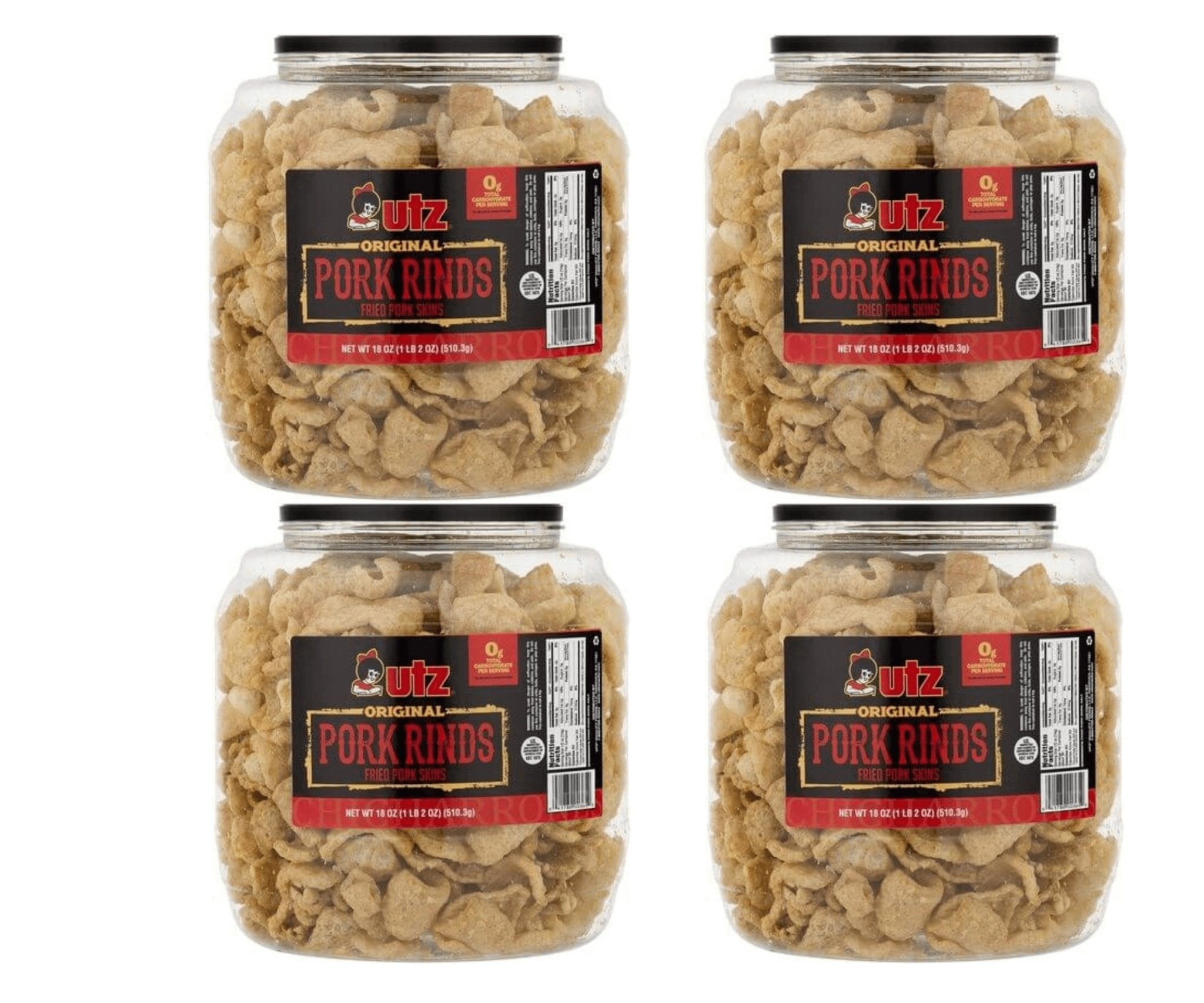 UTZ Original Pork Rinds | Zero Carbs | Keto Friendly - 510 g/18oz - Best before food