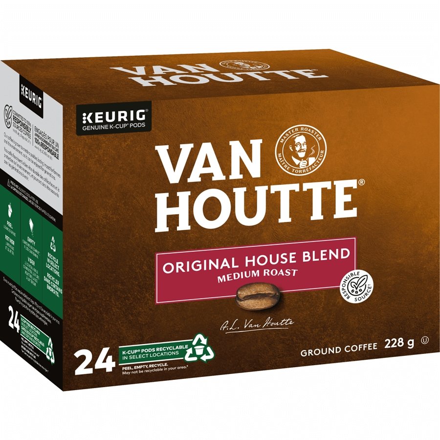VAN HOUTTE Original House Blend K-Cup Coffee Pods, 24 Count - Best before food